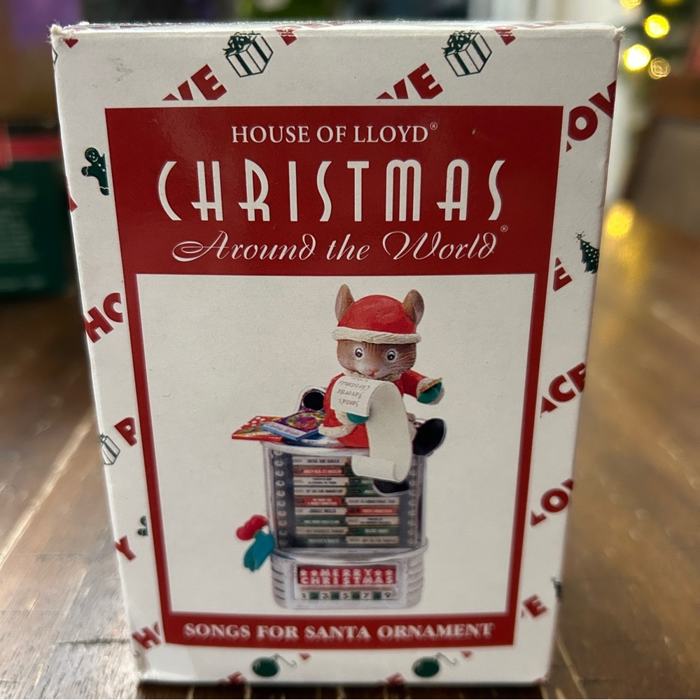 House of Lloyd Christmas Songs for Santa Ornament‎ - Red and White